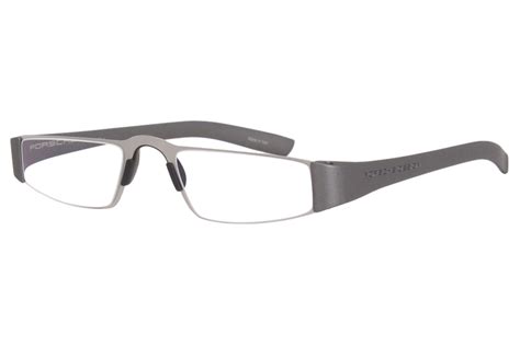 Porsche Design Mens Eyeglasses P8801 F Silvergrey Reading Glasses 100