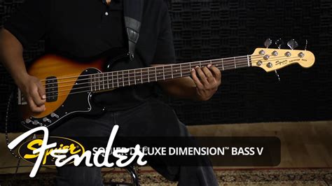 Squier Deluxe Dimension Bass V Demo Fender Youtube