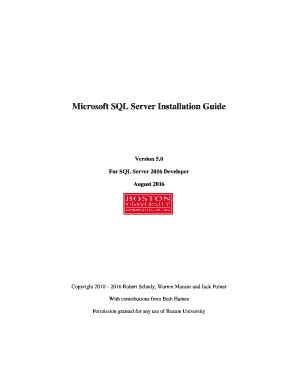 Fillable Online Microsoft Sql Server Installation Guide Fax Email Print