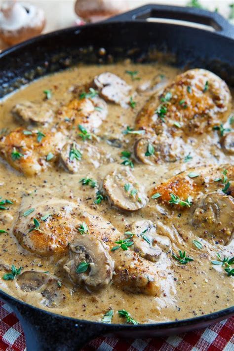 Chicken And Mushroom Skillet In A Creamy Asiago And Mustard Sauce Recipe On Closet Cooking