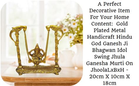 Buy Giftnagri Gold Plated Metal Handicraft Hindu God Ganesh Ji Bhagwan