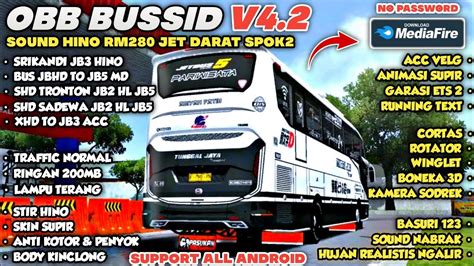 Rombak Bus Jb V Obb Bussid V Terbaru Sound Hino Rm Jet