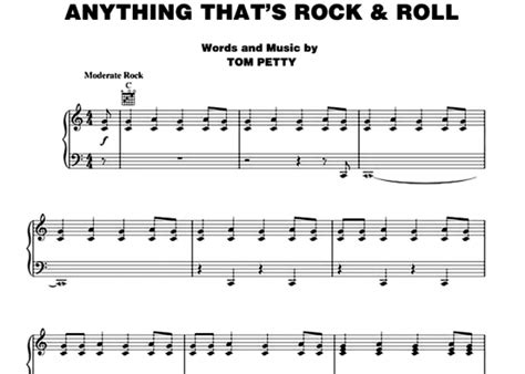 Tom Petty Anything Thats Rock And Roll Free Sheet Music Pdf For Piano