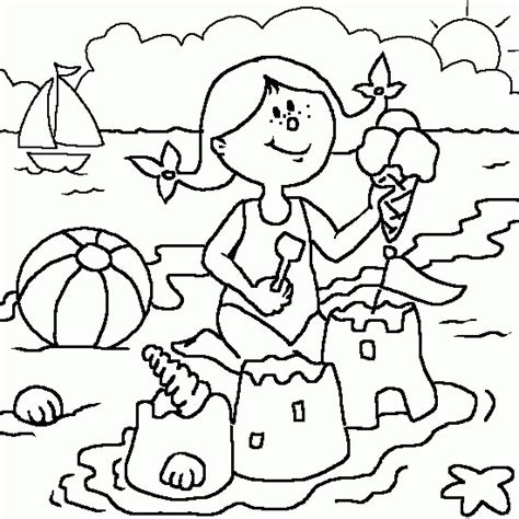 Coloriage Vacances Gratuit à Imprimer