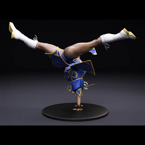 Artstation Chun Li Spinning Bird Kick Fan Art For 3d Print Resources