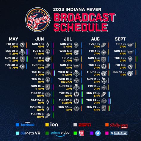 Indiana Fever Announce 2023 Broadcast Schedule