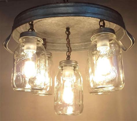 15 DIY Wonderful Mason Jar Ceiling Lights Design Ideas BreakPR Jar