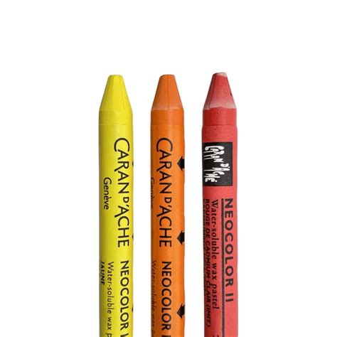 Caran D Ache Neocolour II Aquarelle Water Soluble Wax Pastels Colours