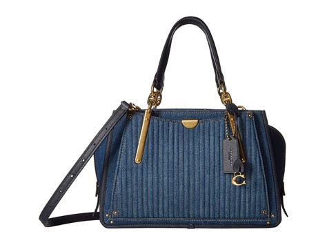 Lyst - COACH Dreamer Quilted Denim Bag in Blue