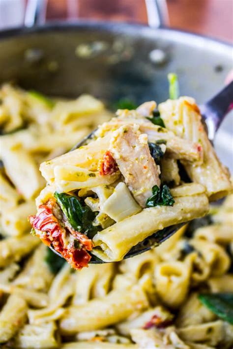 Pesto Chicken Pasta With Sun Dried Tomatoes Oh Sweet Basil