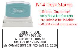 Colorado Notary Stamp Supplies CO Notary Stamp JP Cooke Company