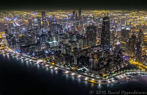Chicago Night Skyline Aerial Photo | Chicago skyline with ci… | Flickr
