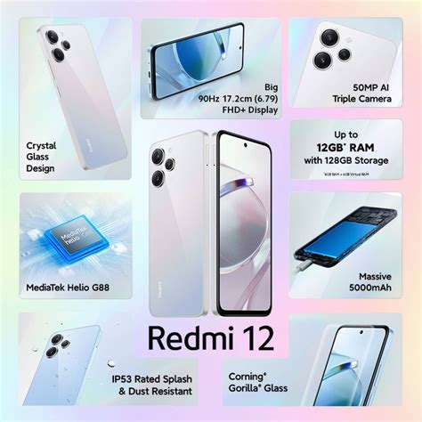 Buy Redmi 12 6gb Ram 128gb Moonstone Silver Online Croma