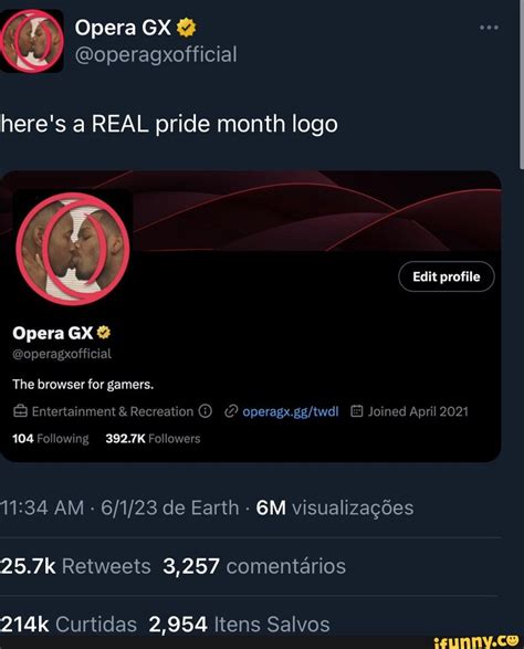 Opera GX Here S A REAL Pride Month Logo Edit Profile Opera GX