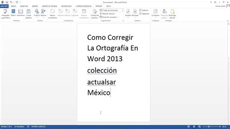 Como Corregir La Ortografía En Word 2013 Youtube