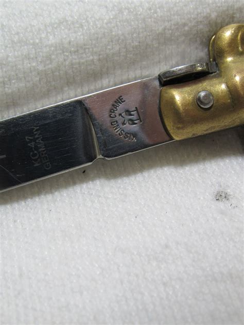 Kissing Crane Kc 47 Germany Stiletto Bone Handle Folding Pocket Knife