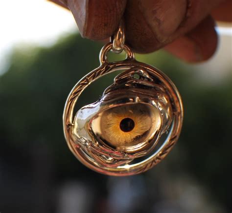 Sterling Silver Prosthetic Eye Two Hand Eye Pendant Freedom Jewelry Usa