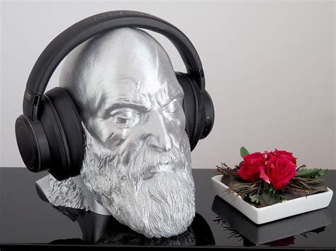 Kratos God Of War Headphone Stand Gaming Headset Holder 3d Printed Bust Vr Headset Holder