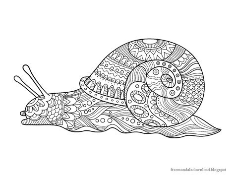 Snail Mandala Coloring Book ~ Free Mandala