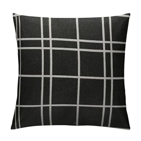 Comio Black And White Plaid Boho Pillow Covers Farmhouse Decorative