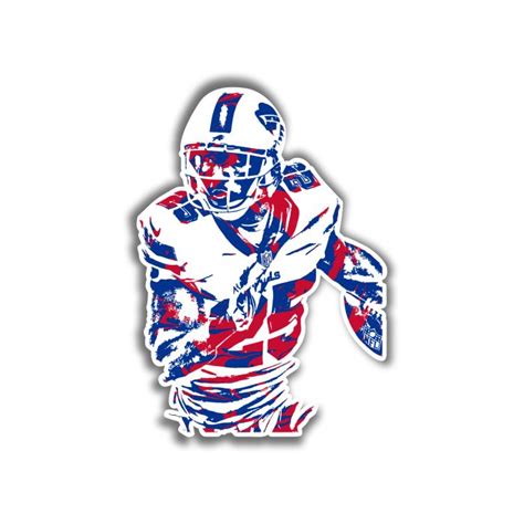 Buffalo Bills Red Stripe Full Color Vinyl Sticker Custom Size