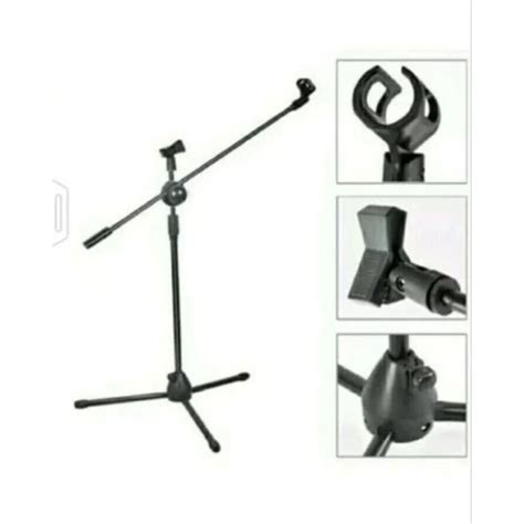 Jual STAND MIC PANJANG LANTAI 2 CABANG HOLDER Shopee Indonesia