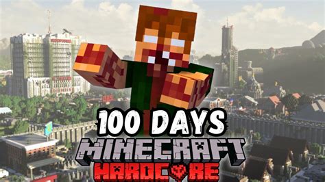 I Survived 100 Days In A Zombie Apocalypse In Minecraft Hardcore Part