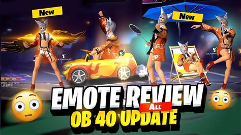 Ob Update All New Emote Review Free Fire Blueprint Exchange Store