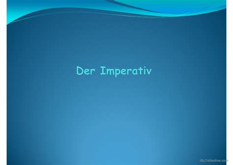 Der Imperativ Deutsch Daf Powerpoints