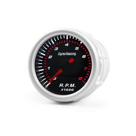 Dynoracing Mm Universal Smoke Lens Auto Tachometer White Led