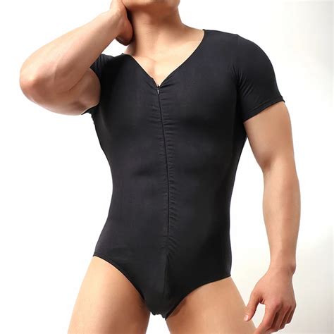 AIIOU Sexy Men S Bodysuits Soft Modal Clothes Undershirts Underwear Wrestling Jumpsuits Gay Men