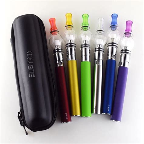 10pcs Lot Sub Two Electronic Cigarette Ego T Battery Glass Globe Kit Wax Vaporizer Pen E