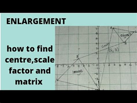 How To Find Centre Scale Factor And Matrix Of Enlargement YouTube