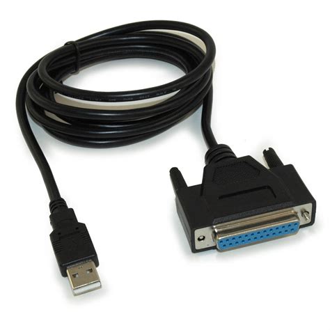 My Cable Mart Usb To Parallel Db25 Female Legacy Printer Converter Cable 3ft