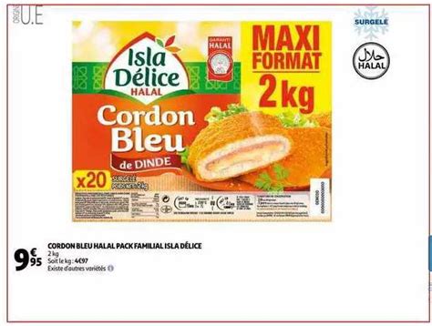 Promo Cordon Bleu Halal Pack Familial Isla D Lice Chez Auchan