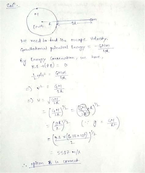 A Particle Of Mass M Is Kept At Rest At A Height R From The Surface