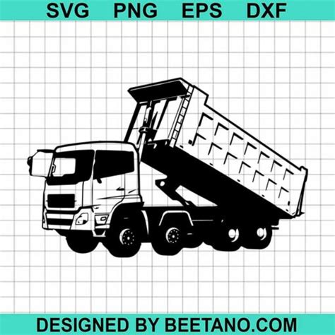 Dump truck SVG, Truck SVG, Dump truck silhouette SVG