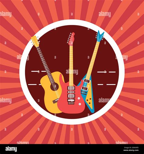 3 Guitars Stock Vector Images Alamy