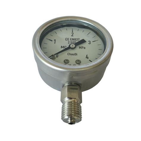 Stainless Steel Diaphragm Bourdon Tube Pressure Gauge 0 100MPa