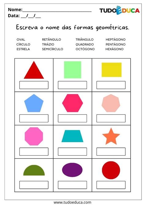 10 Atividades com Formas Geométricas para Educação Infantil