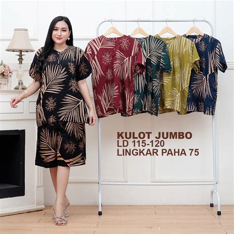 Jual Setelan Baju Tidur Pendek Edisi Ireng Setelan Batik Celana Kulot