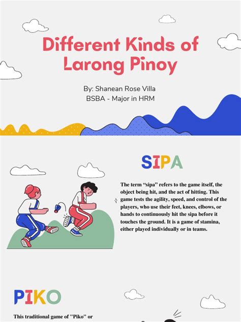 Different Kinds Of Larong Pinoy Pdf