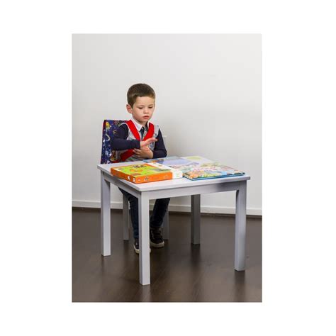 Table Enfant Bois Massif Gris Chambre Activites Montessori