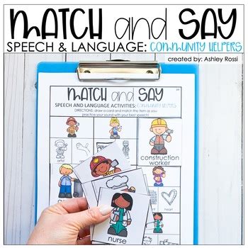 COMMUNITY HELPERS Speech Therapy Activities Print Digital By Ashley