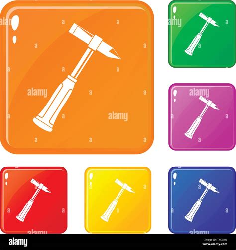 Hammer Slag Of Welder Icons Set Vector Color Stock Vector Image Art