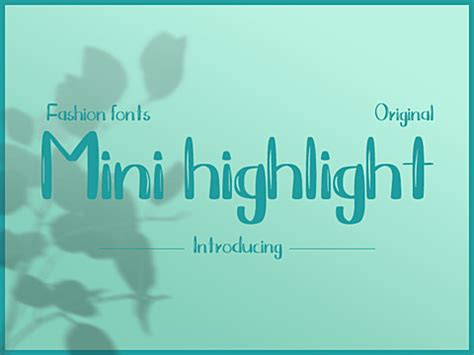 Mini Highlight Font English Fonts Pngtree