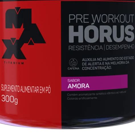 Horus Suplemento Alimentar Pré Treino Pote 300g Max Titanium