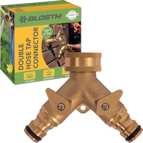 Homekit Solid Brass Double Hose Connector For Outdoor Tap And Garden