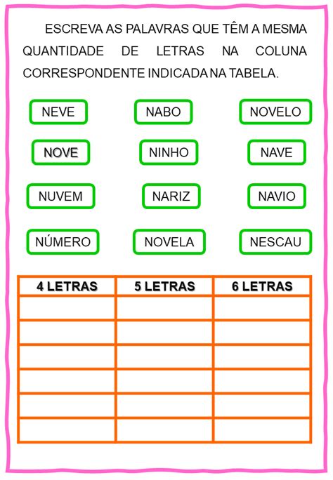 Atividade Letra N Educa Market