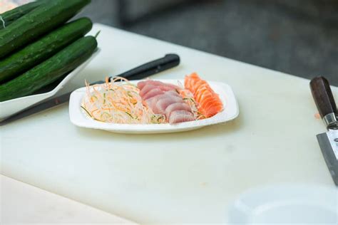 Japanese Foods Sashimi Raw Sliced Fish, Japan of Raw Fresh Fish Fillet ...